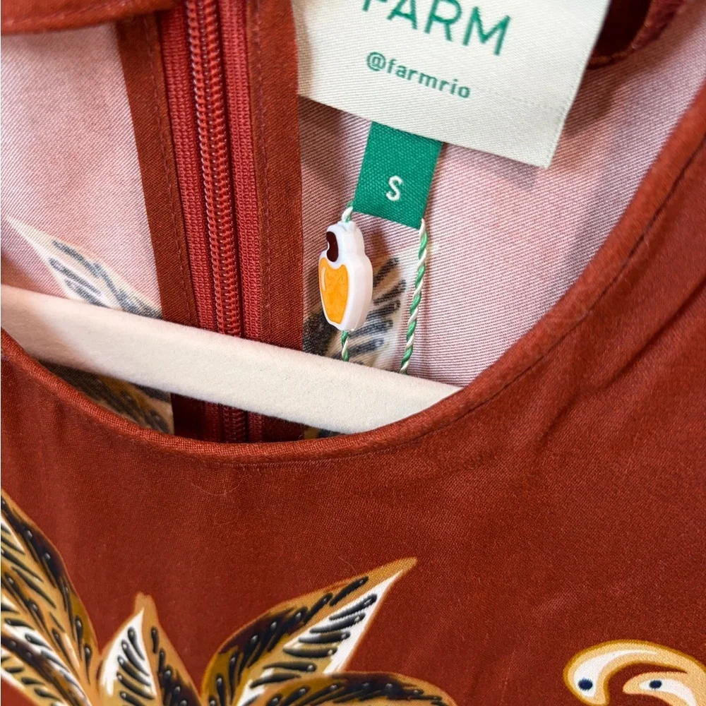 Farm Rio: Orange Arabesque Paradise Viscose Maxi
Dress - Picture 10 of 10